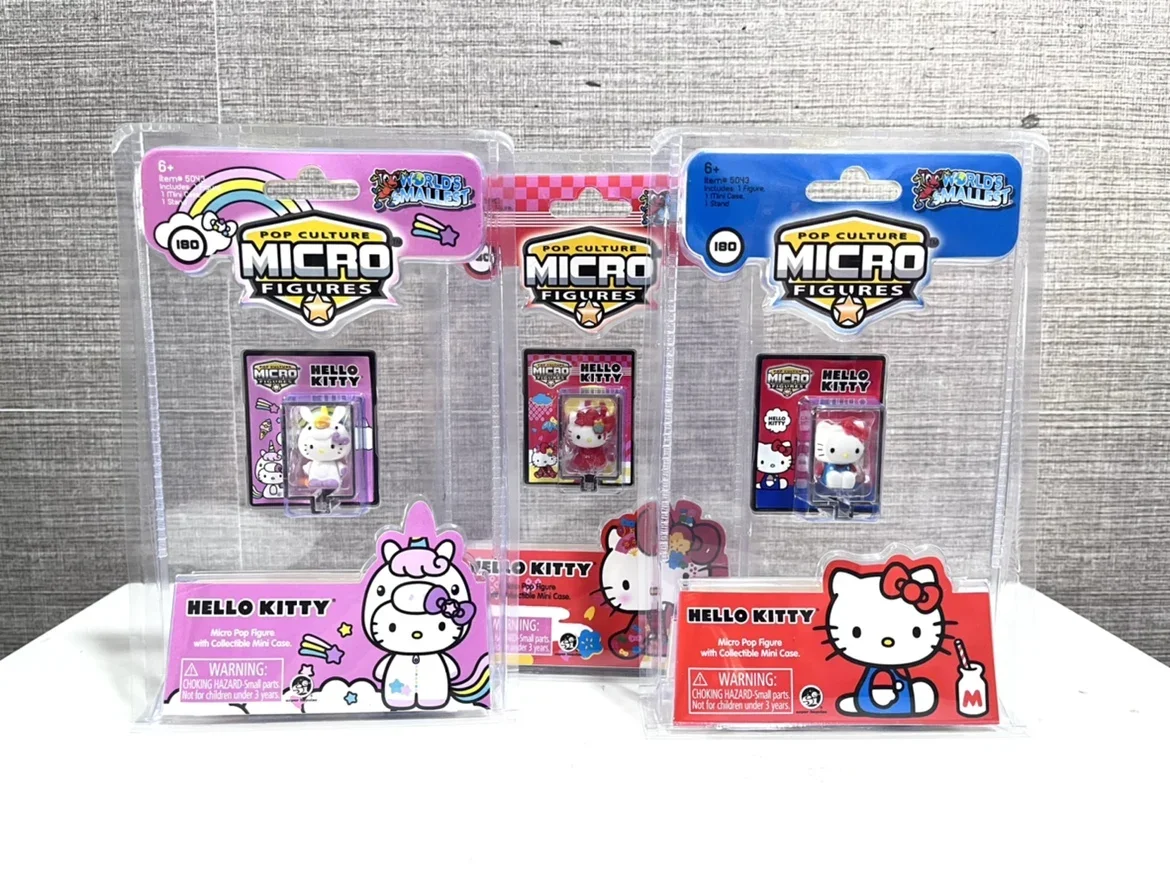 Worlds Smallest Sanrio Micro Figures Miniature Mini Hello Kitty Figure Kids Gifts Toy Model Anime Figures Collect Desk Ornaments