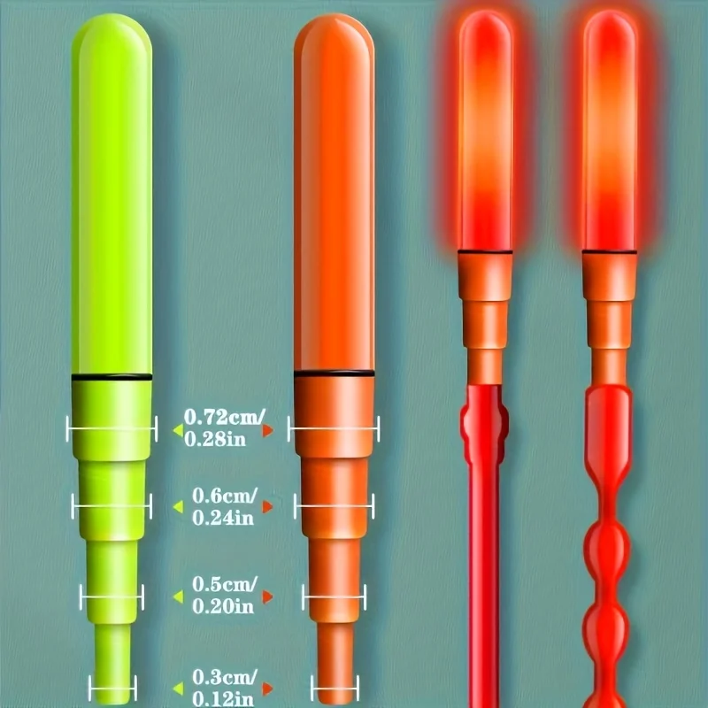 5pcs Night Fishing Rod Light Fishing Tool, Night Fishing Luminous Rod Head Light, Comes with CR425 Battery.