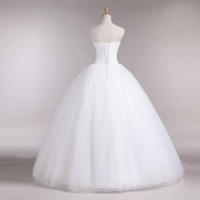 Vestidos de novia clásicos sin tirantes, vestido de baile de tul Vintage de celebridad barata, vestido de novia de encaje de Organza, gran oferta