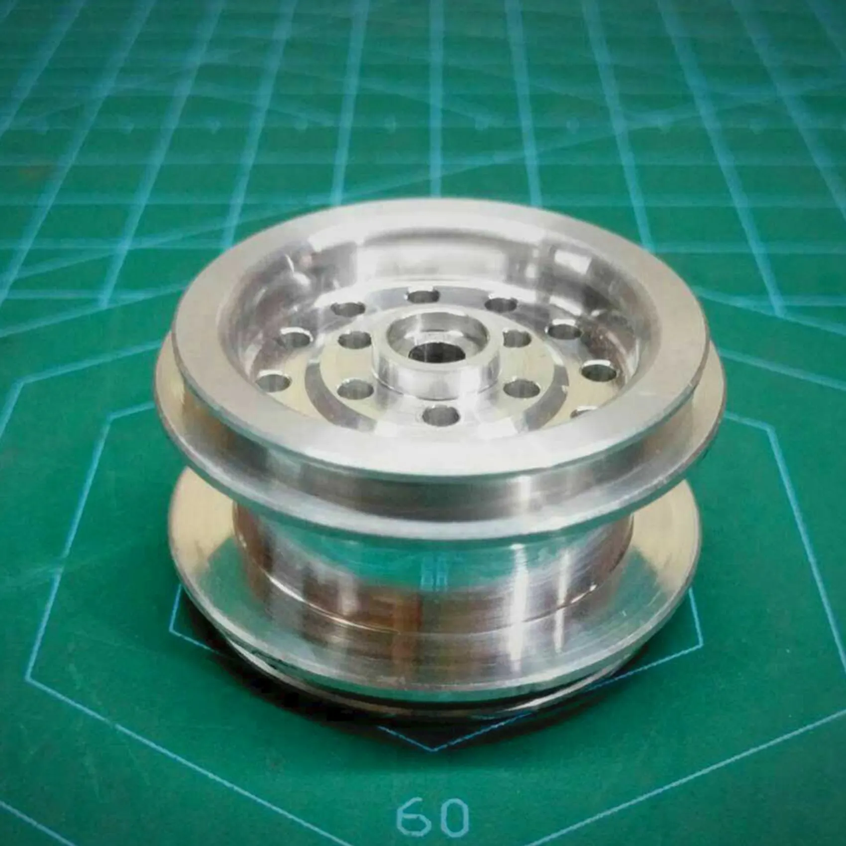 B05C-8X For WPL D12 B24 B16 B36 C14 C24 MN MN99S Q60 Q65 RC Car Upgrade Parts Metal Wheel Rim Hub Accessories,Silver