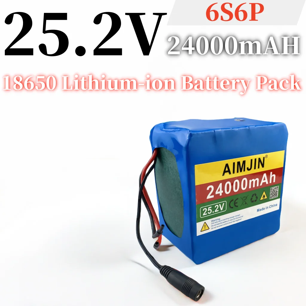 

25.2V 24Ah 18650 6S6P battery pack,suitable for various electronic devices,children's electric vehicle lithium battery pack BMS