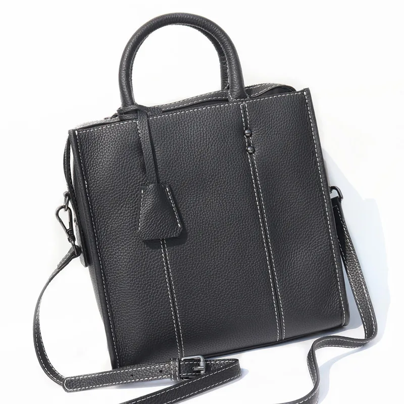 

Luxury Handbags Women Bags Female Genuine Leather Crossbody Bags Vertical Square Design Zipper Messenger Shoulder Top-Handle Bag