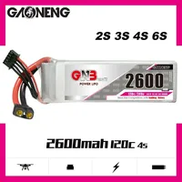 GAONENG GNB 7.4V 11.1V 14.8V 22.2V 2600mAh 120C/240C 2S 3S 4S 6S Lipo Battery For RC Car Boat Helicopter FPV Drone XT60 Plug