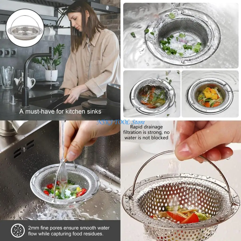 

L8RC Convenient Sink Filter with Handle Fine Sink Strainers Kitchen Drain