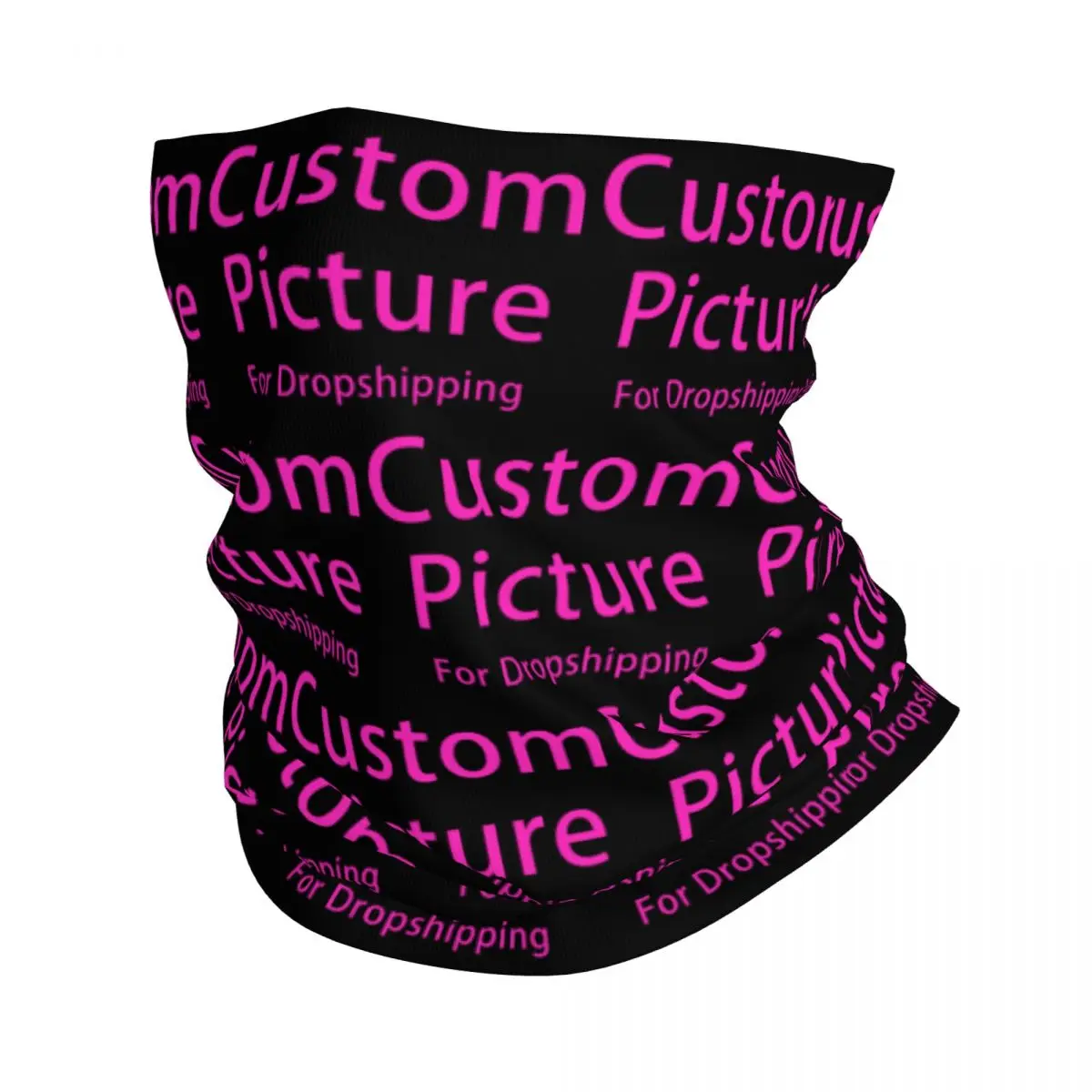 Custom Personalized Photo Logo Bandana Winter Neck Warmer Windproof Wrap Face Scarf Hiking Customized DIY Print Gaiter Headband