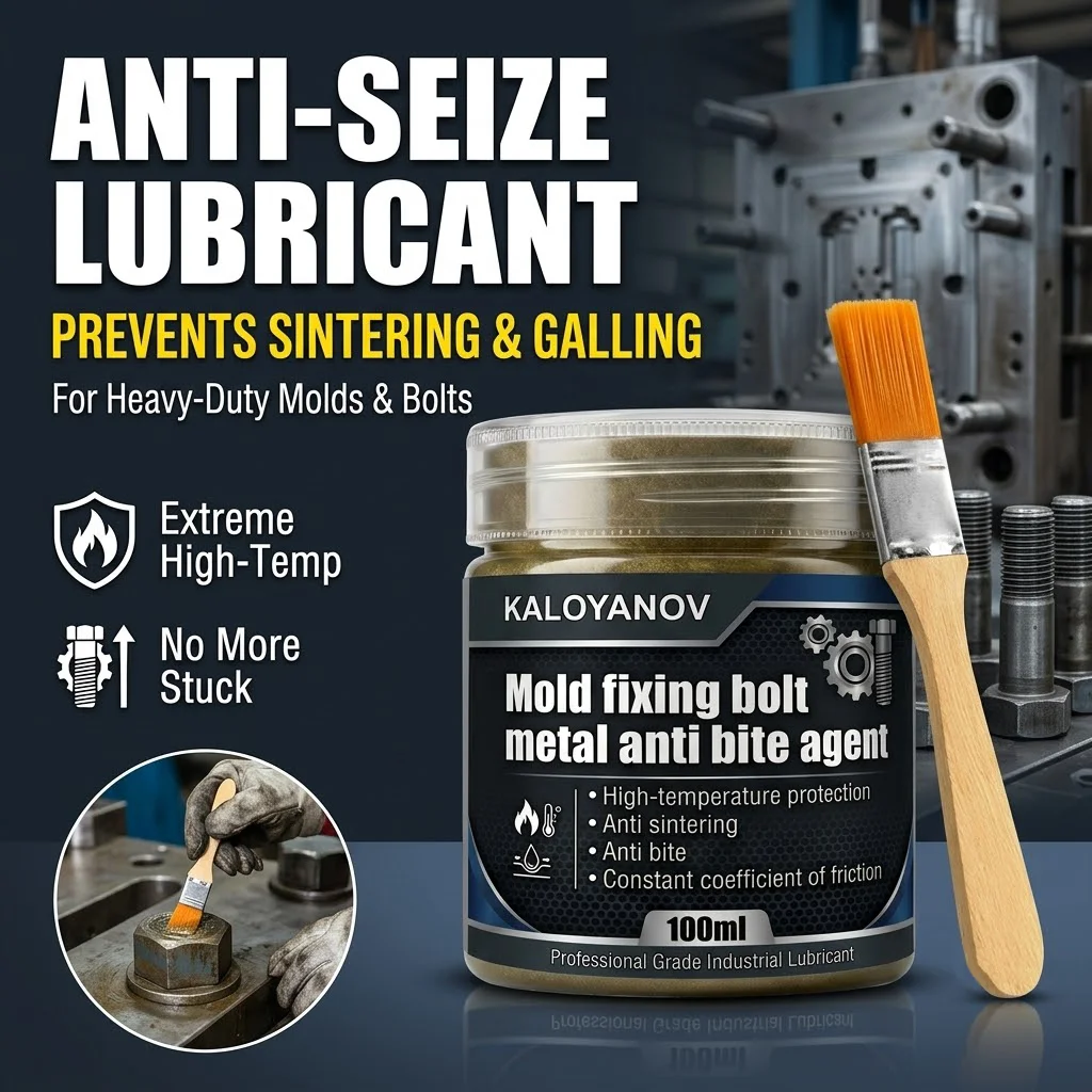 High Temp Anti Seize Paste Metal Lubricant for Mold Fixed Bolts Nuts Rust Prevention Heavy Duty Thread Protector Grease 100ml