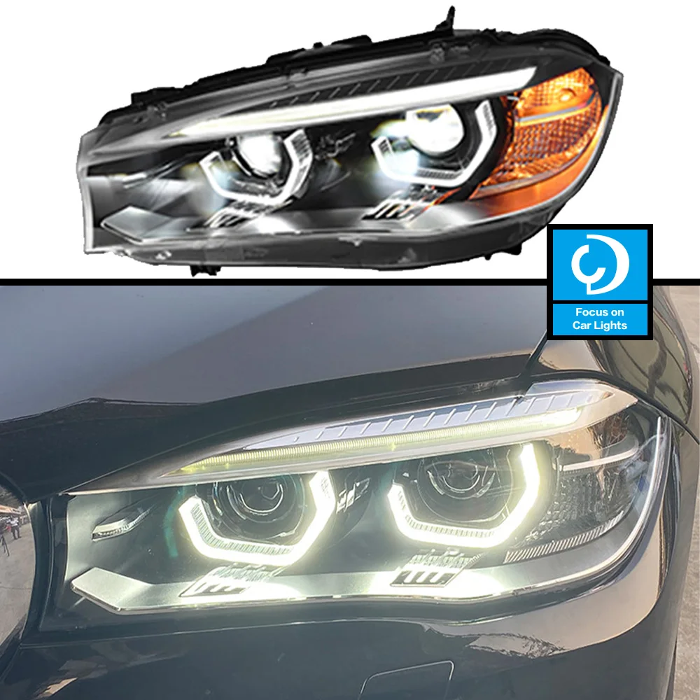 Car Front Headlight For BMW X5 X6 LED 2014-2019 F15 F16 HeadLamp Styling Dynamic Turn Signal Lens Automotive Accessories Assembl