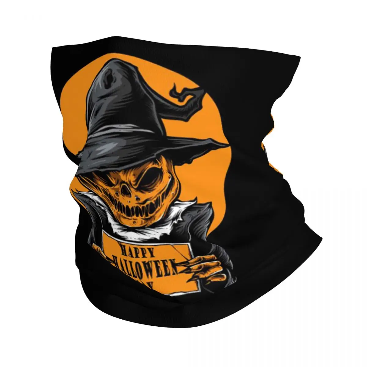 Ghost Pumpkin Halloween Bandana Neck Cover Printed Face Scarf Multi-use FaceMask Hiking Fishing For Men Women Adult Washable