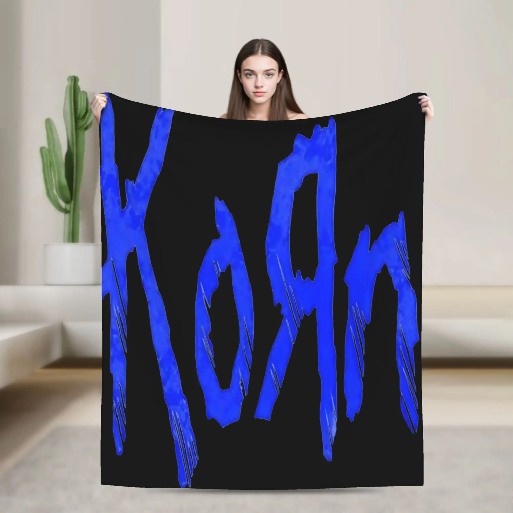 Korns Rock Fleece Blanket Music Creative Throw Blankets for  Sofa Bedding Lounge 125*100cm Plush Thin Quilt