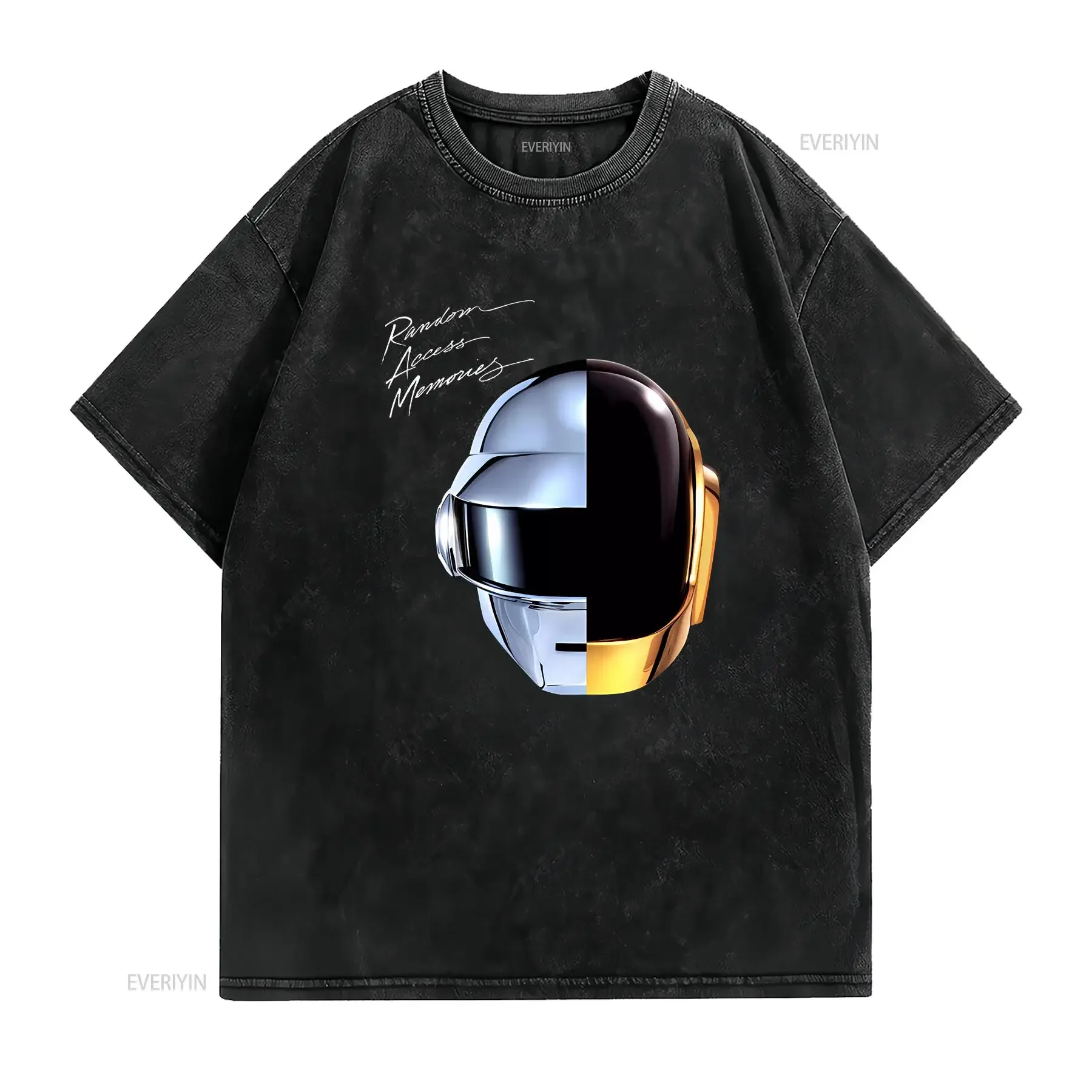 Daft Punk Random Access Memories T shirt PA1010_32 vintage Washed Top For Everyday Wear Casual Stylish graphic Soft streetwear