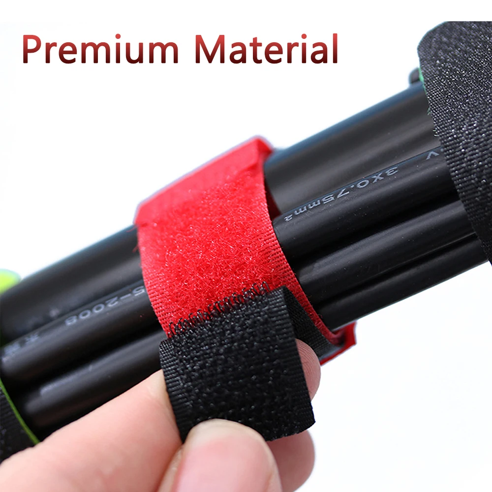 Fishing Rod Tie Holder Colorful Adjustable Cord Straps Reusable Cable Ties Suspender Fastener Hook Loop Belt Strapping Wrap Band