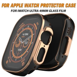 Screen Protector Case 49mm For Apple Watch Ultra 2 1 Strap Frame Bumper 41mm 45MM For iWatch Series 9 8 7 6 5 4 44MM Glass Film