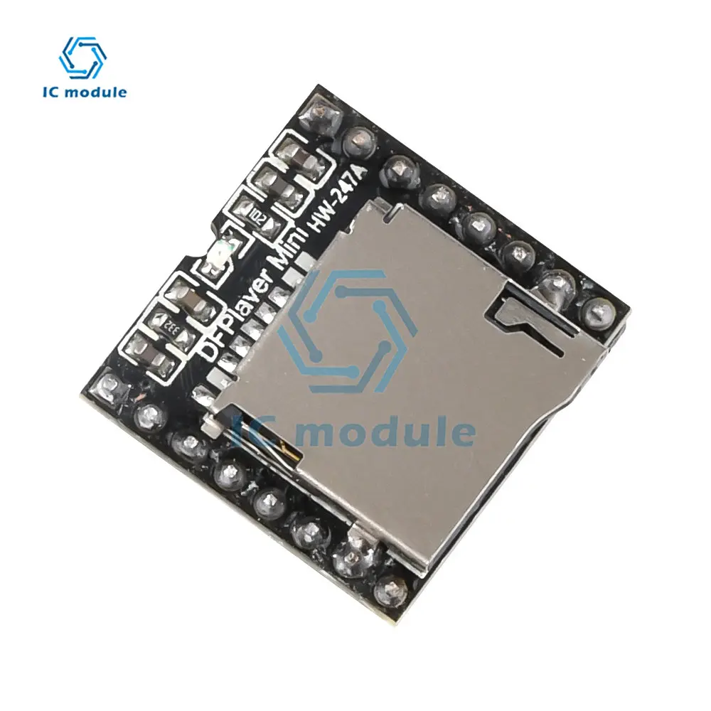 DFPlayer Mini TF MP3 Player Module for Micro SD Card U-Disk IO/Serial Port/AD MP3 Voice Decoder Board for Arduino Diymore