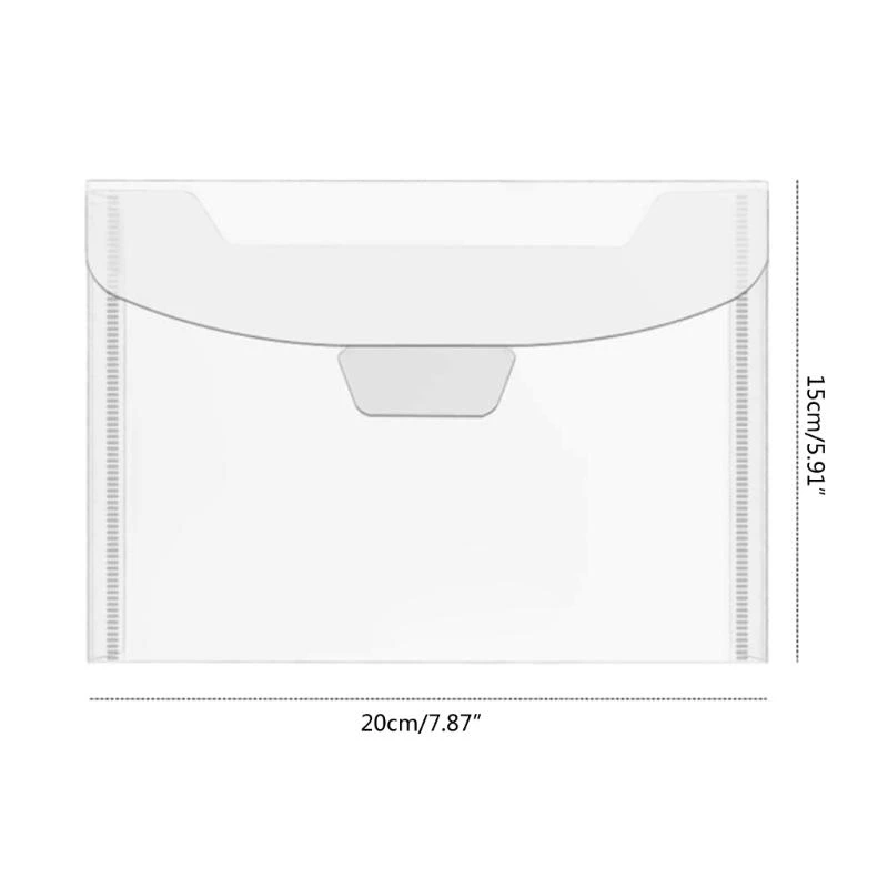 090F 10pcs Clear PVC Pockets, Die Cuts Sellos almacenamiento Conjunto bolsillos almacenamiento