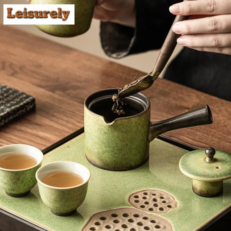 Kiln Change Green Starry Sky Tea Six Gentlemen Ancient Tea Tool Set Teaware Utensils Tieguanyin Teaset Accessories Ornaments