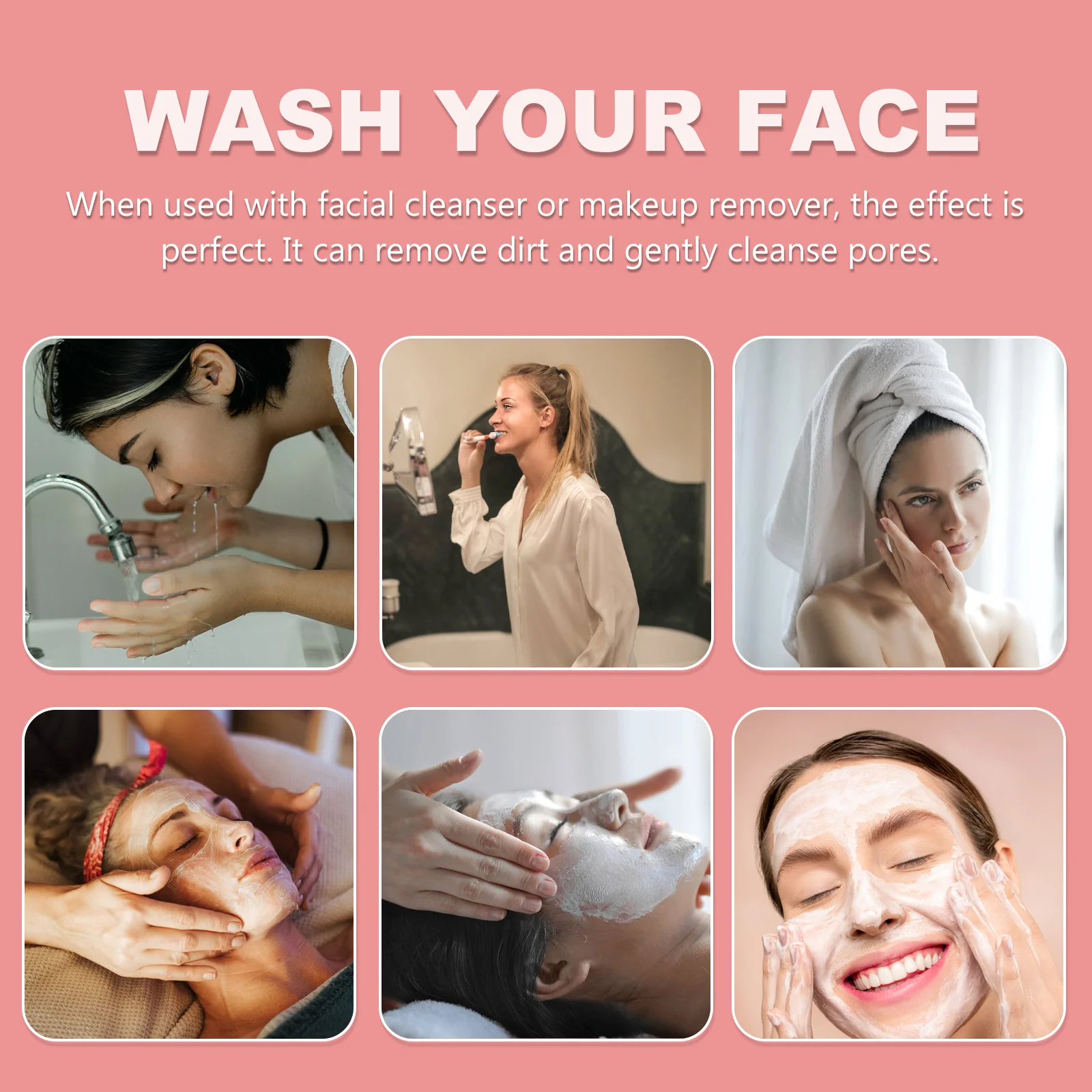 120Pcs Compressed Facial Cleansing Sponges Soft Exfoliating Makeup Remover Pads Deep Pore Cleaning Accessories