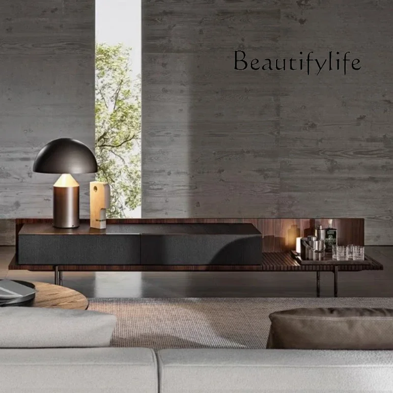 

YX 240Cm Storage TV Stand Nordic Narrow Organizer Walnut Black Tv Cabinet Universal Designer Fernsehen Tisch Furniture Home