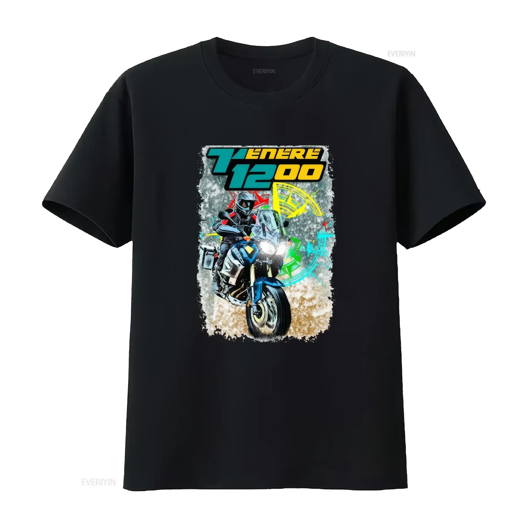 Pánské ležérní motocyklové tričko Super Tenere 1200 Xt 700 T7 Yama s kulatým výstřihem klasický střih pohodlné oblečení