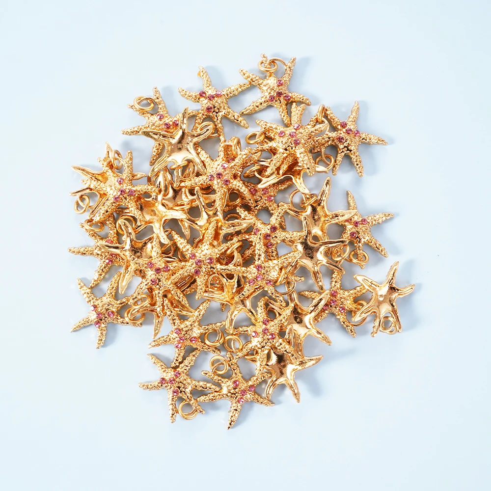 

10 Pieces Enamelled Star Charm Beauty DIY Jewelry Making Supplies Bracelet Fairy Key Chain Pendant Necklace Y2K Home Decorations