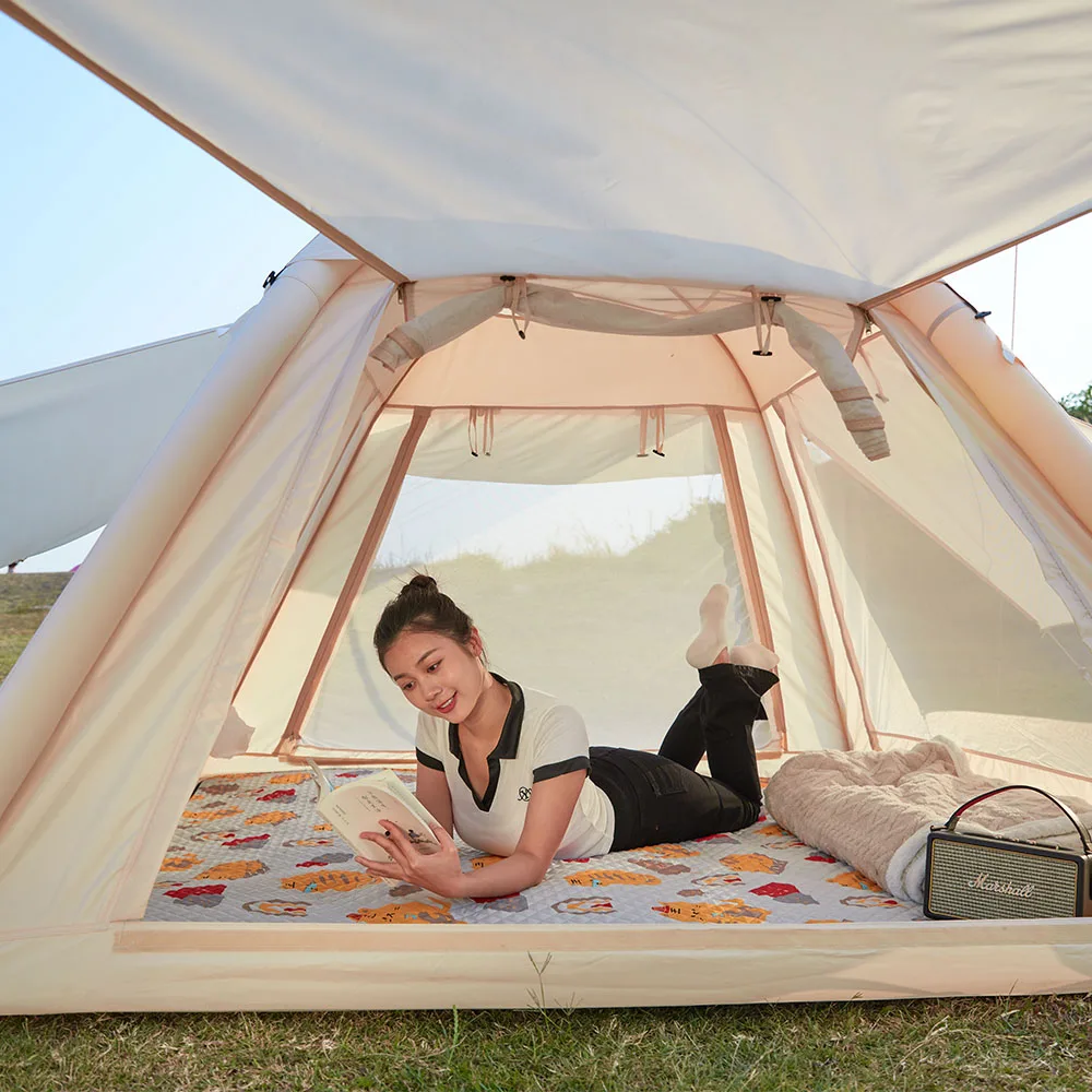 4 Season Tentes Camping En Plein Air Family Outdoor Small Air Blow Up Tents Canvas Inflatable Tent For Camping