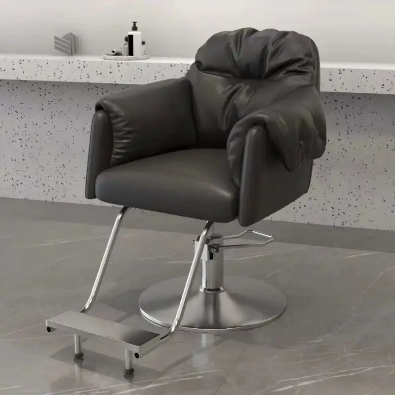 Hair salon liftable rotating simple perm and dyeing chair Internet celebrity barber shop light luxury hair cutting chair hair - view 6