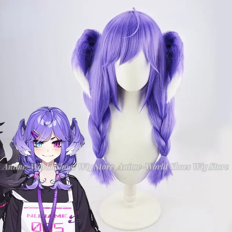 

Парик для косплея Vtuber Selen Tatsuki NIJISANJI EN OBSYDIA, толстые фиолетовые косы, НОВЫЙ, реквизит для ролевых игр в образе айдола