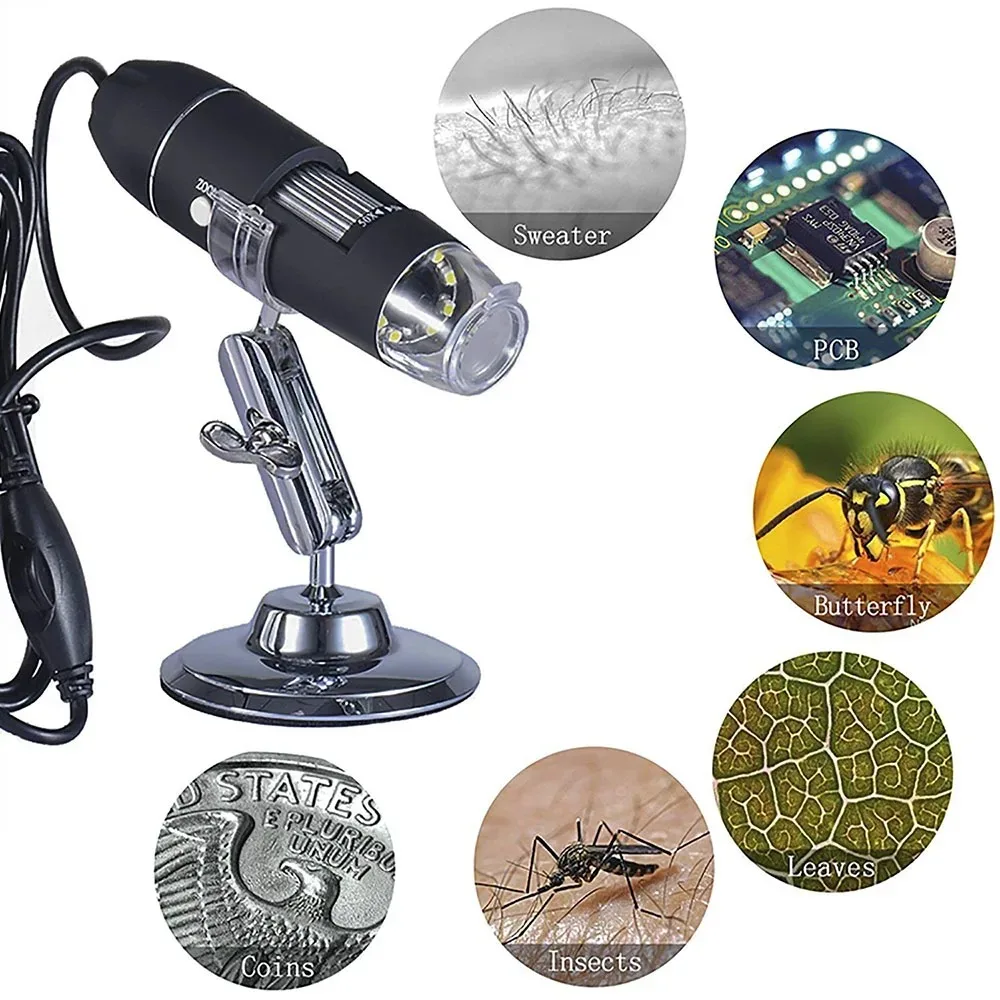 1000X Digital Microscope USB Microscope Microscopio Magnifier Electronic Microscope Stereo Endoscope Camera 0.3MP 8 LED