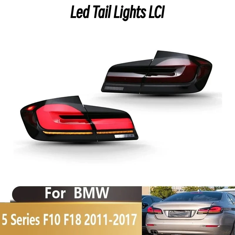 Car Accessories Led Tail Lights LCI For BMW 5 Series F10 F18 2011-2017 Plug And Play Animation Rear Lamps DRL Signal Automotive