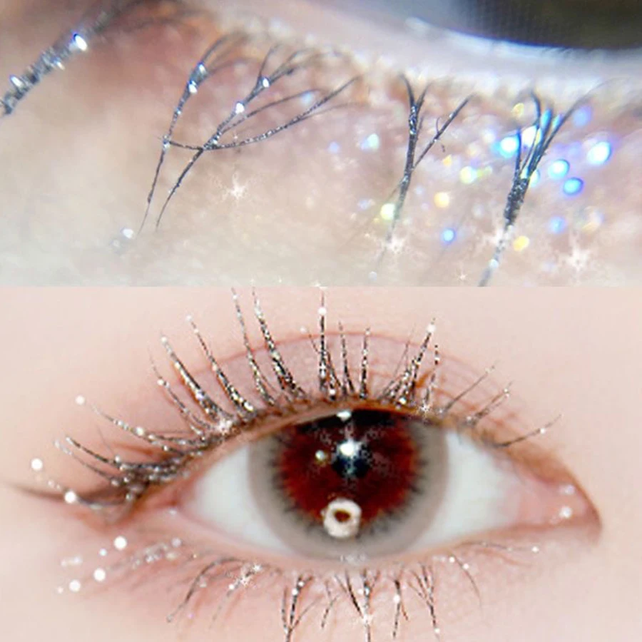Mascara diamant brillant, résistant à l'eau, à séchage rapide, durable, épais, scintillant, maquillage pour les yeux, cosmétiques, 1 pièce