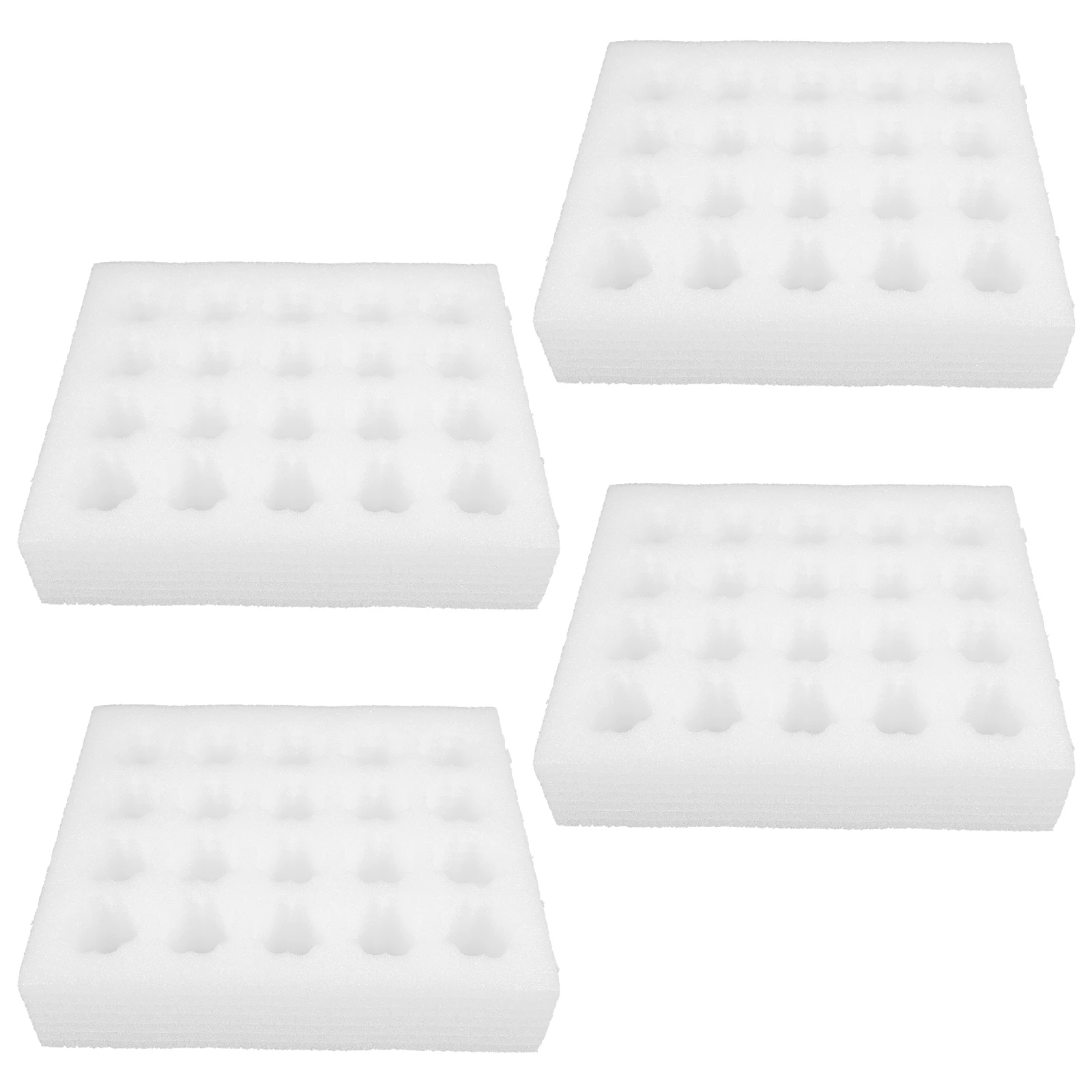 

6pcs Egg Tray Thick Pearl Cotton White 10 Pack Stackable Egg Holder Protective Anti Shock Foam Storage Container