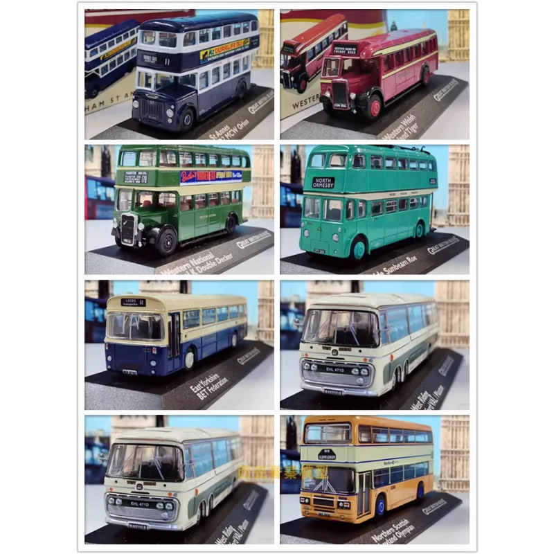 

Diecast ATLAS 1/76 Scale World Collection Double-decker Travel Bus Alloy Car Model Collectible Toy Gift Souvenir Display