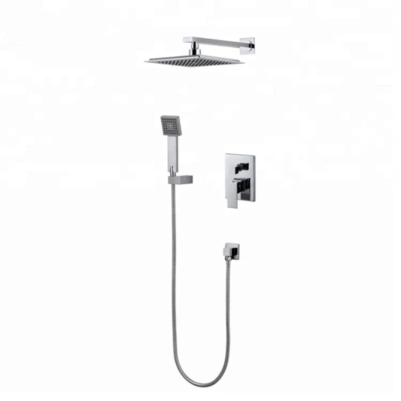 YYHC-Contemporary Single-Handle Mixer Shower System Smart Minimalist Design Bright Light Chrome Finish Concealed Hotels Bathroom