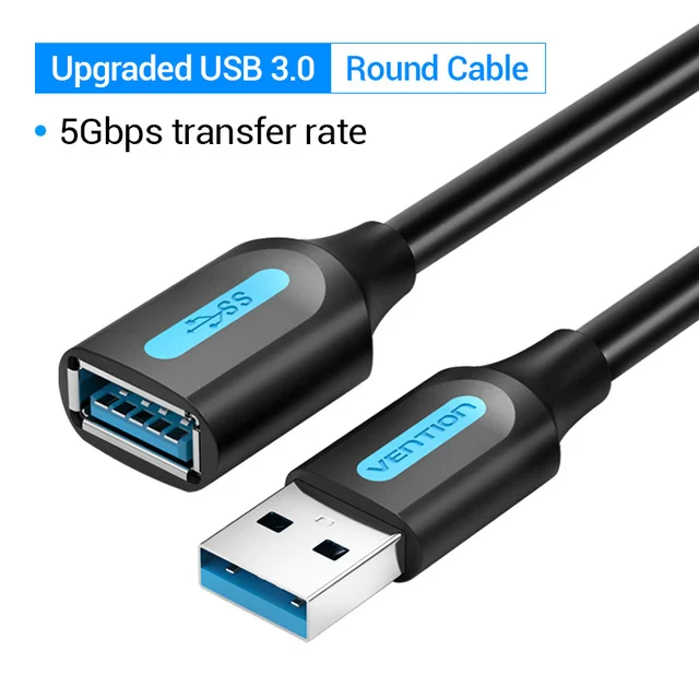 Vention USB 3.0 2.0 Verlängerungskabel Extender Datenkabel Stecker auf Buchse für PC Smart TV Box One SSD Fast Speed USB-Kabelverlängerung