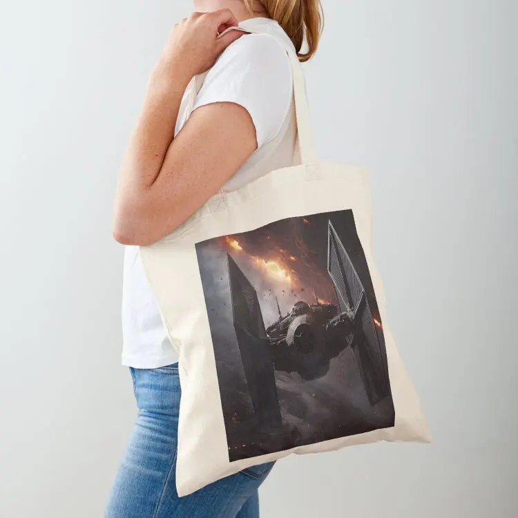 

TIE Fighter Tote Bag woman shopping bag sacs de shopping custom canvas bag Women's bags