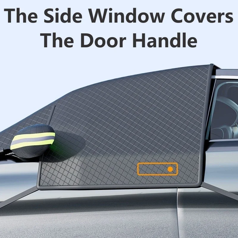 2024 Premium Car Snow Cover - Extended, Thickened Winter Windshield Protector for Frost & Snow Protection Winter Sunshade