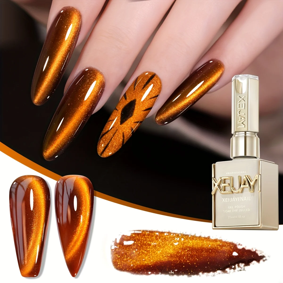 1 gel de uñas brillante de larga duración para mujeres de moda, esmalte de gel LED UV profesional de salón de alta pigmentación para principiantes