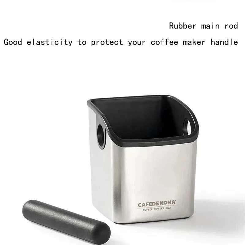 Coffee Knock Residue Bucket Stainless Steel Bar Powder Residue Box Household Coffee Machine Large Capacity Storage Residue Bucke