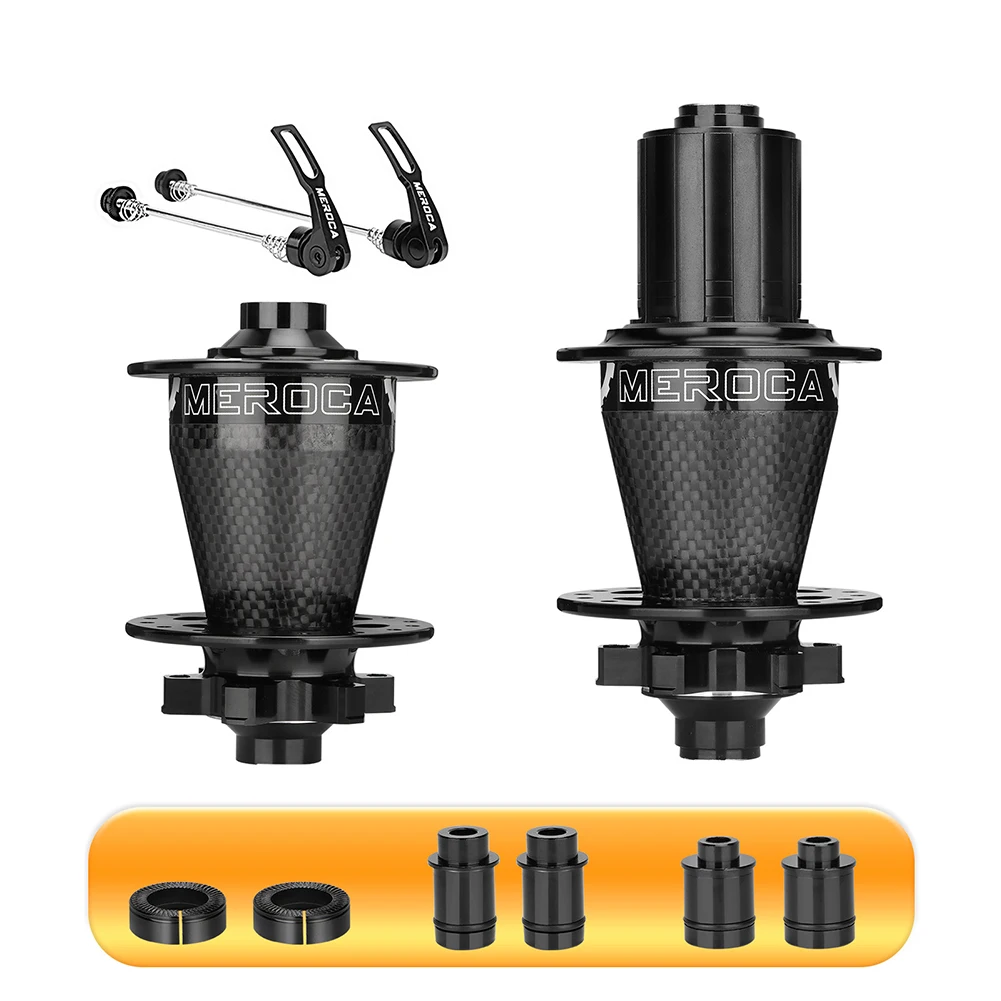 Disc Brake Bike Hub Featuring 32 Holes Carbon Fiber Construction Quick Release Axle for Front 5x100MM and Rear 5x135MM