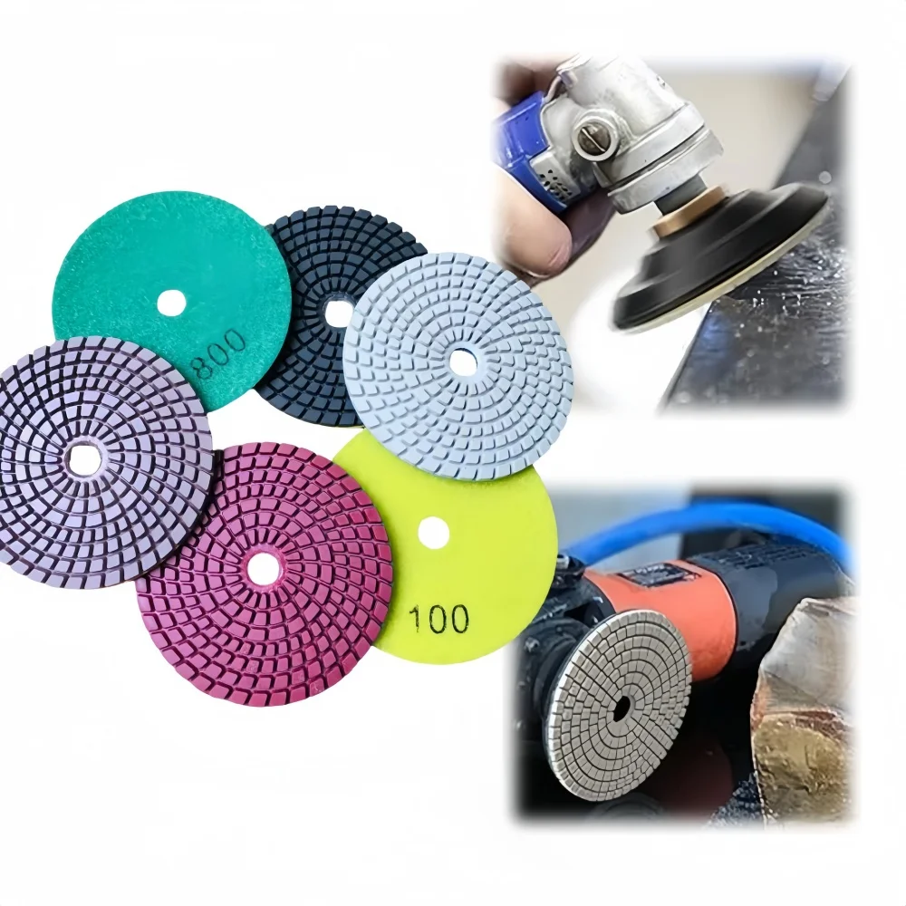 80/100mm Diamant-Polierpads Nass-Polierscheibe Schleifwerkzeug für Granit, Marmor, Quarz, Glas, Fliesen 50-1500 Körnung – Detail 5