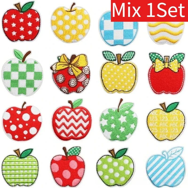 10/50/100PCS Wholesasle Lots of  Apple Emblem Clothing Accessories Badge Lots of Embroidered Embroidery Set of Iron-on Patches