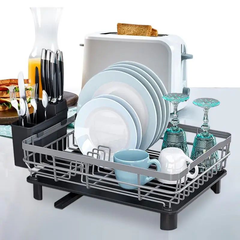 Imagem -05 - Secagem Rack Dish Filtros Cozinha Contador Grandes Racks pp Dreno Escorredor Desk Organizer