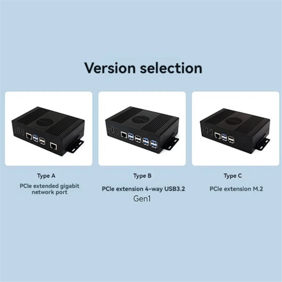 

AB20-Waveshare Expansion Board Parts for Raspberry Pi 5 Aluminum Case Integrated Machine Gigabit Ethernet Dual