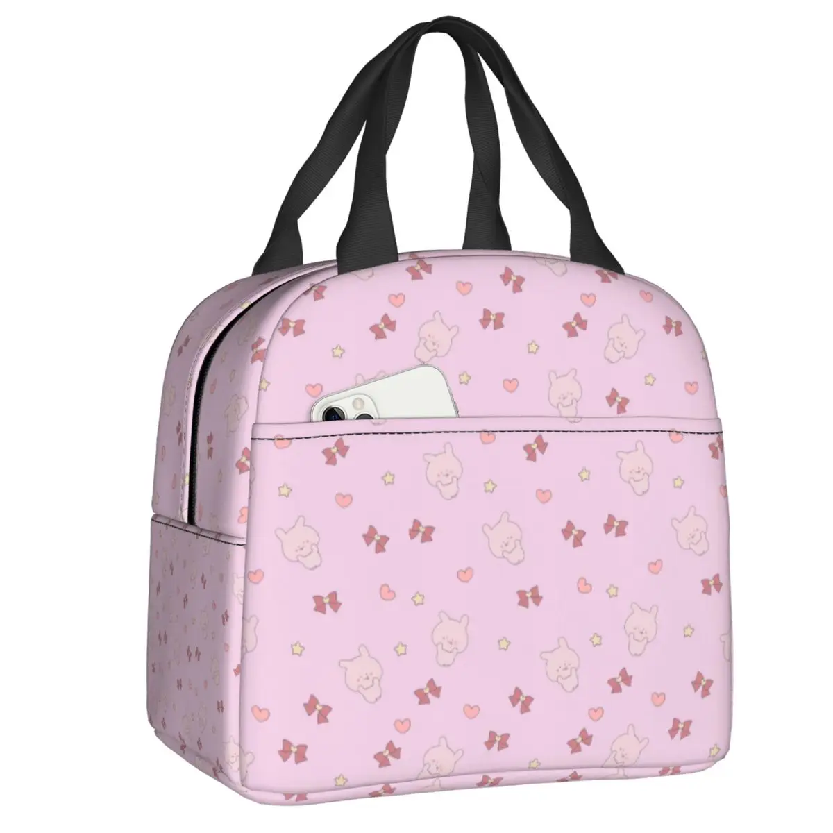 Custom Asamimichaan Anime Cartoons Asamimi Thermal Insulated Lunch Bags Women Portable Lunch Tote for School Storage Food Box