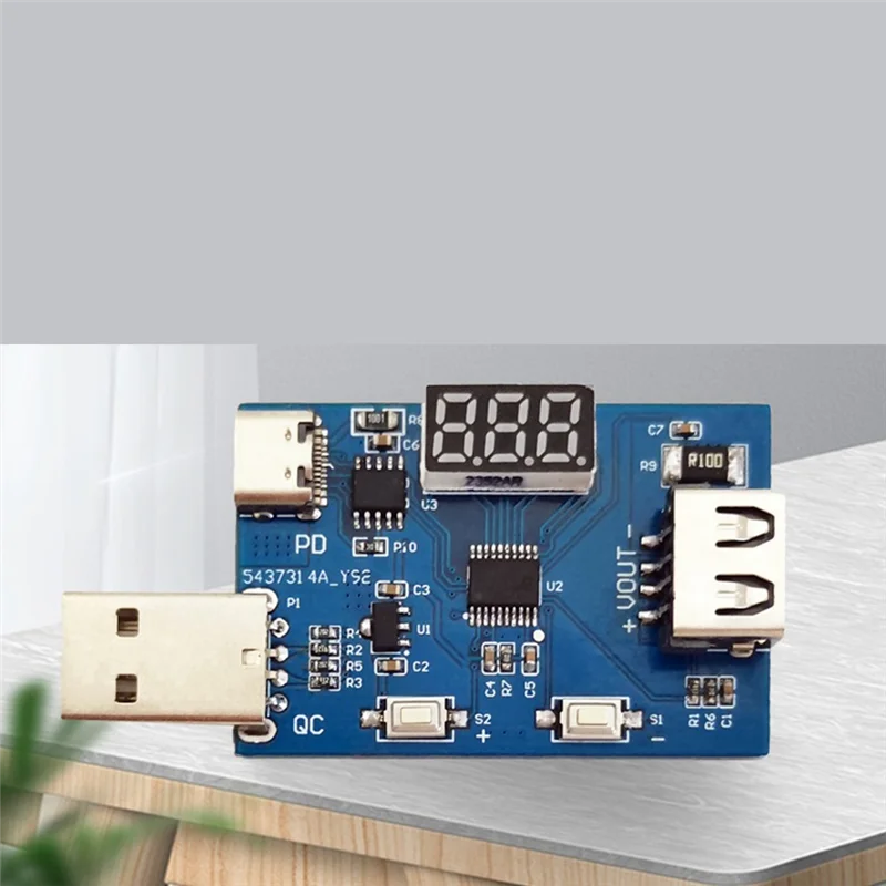 -Y65A QC2.0 QC3.0 PD3.0 PCB Decoy Module 3.6-20V Adjustable Multifunction Voltage Charging Head Test Aging Module