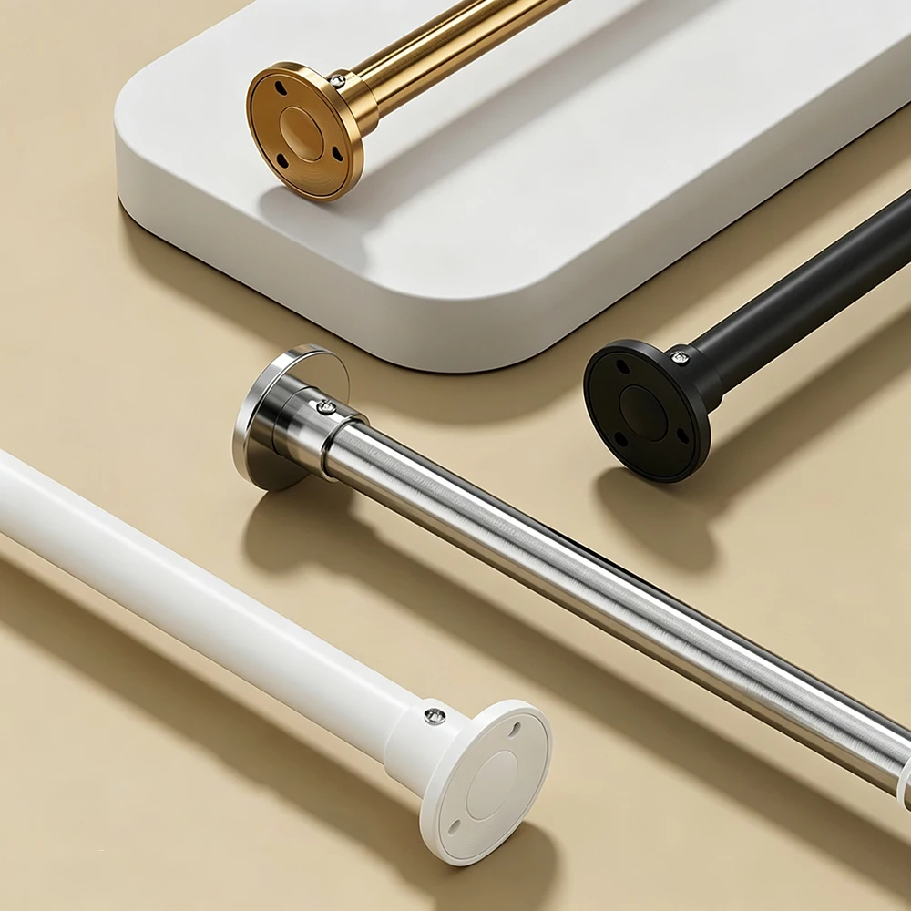 40-190cm-adjustable-stainless-steel-clothes-drying-rack-drill-telescopic-pole-curtain-rod-for-balcony-bathroom