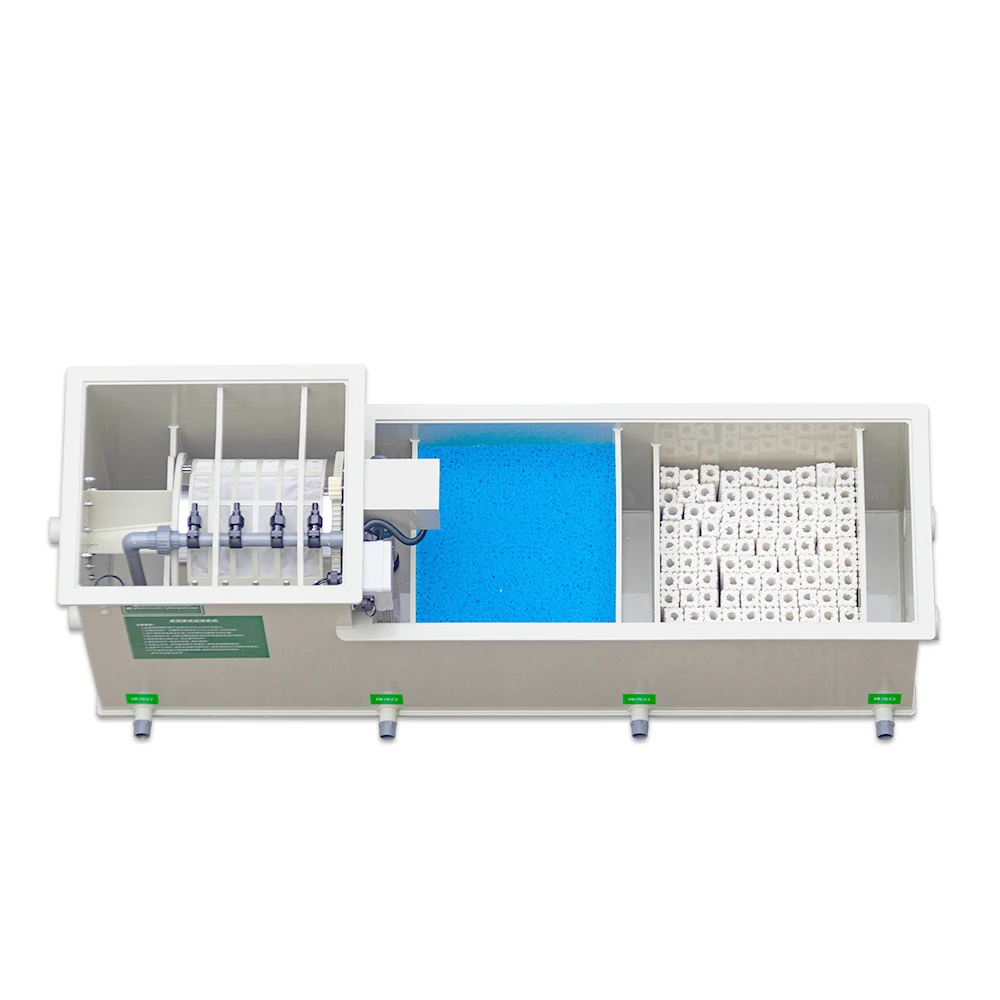 

Custom Home Use Garden Koi Pond Filter System Aquarium Fish Tank 10m3/h UV Bio-bacteria Combi Drum Filter for Pond