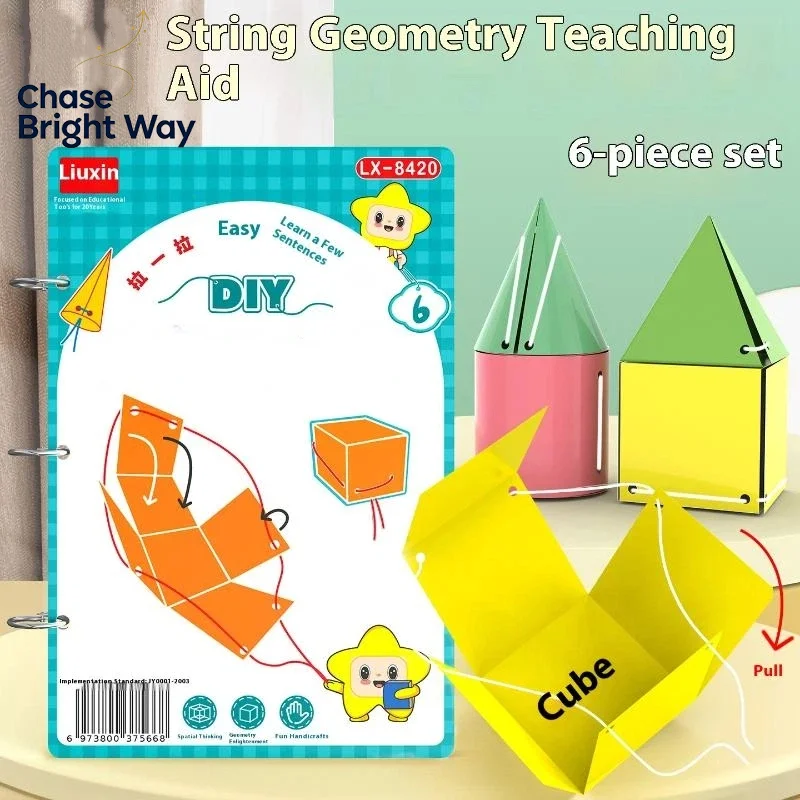 1 Set 3D Geometry Quiet Book For Kids Montessori Educational Tracing Workbook