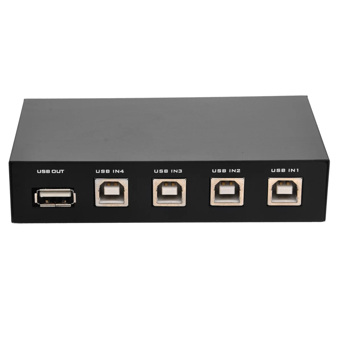

4 Port Usb 2.0 Printer Sharing Hub For Keyboard Black 4.3X2.8X1.0Inch 11X7X2.5Cm Compatible With Windows