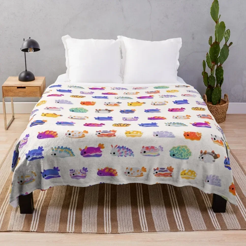 

Sea Slug Day - bright Throw Blanket Winter beds christmas decoration Luxury Throw Flannel Blankets