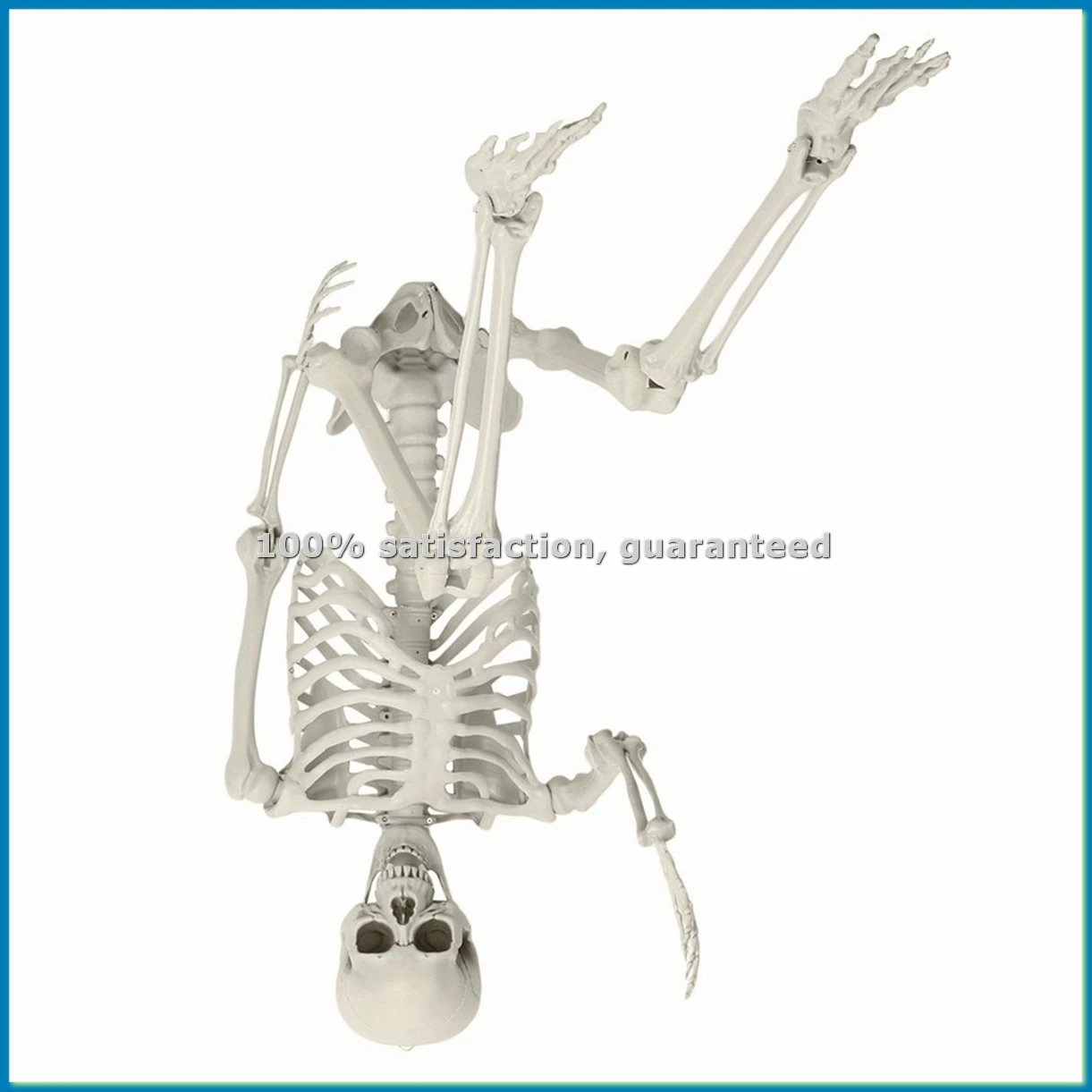 Halloween Skeleton Decoration, Posable Full Body Skeleton with Movable Joints, Spooky Prop for Yard, Garden, Lawn, Patio-ABVK